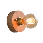 Mid-Century Modern Walnut and Brass Wall Light