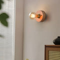 Mid-Century Modern Walnut and Brass Wall Light