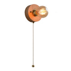 Mid-Century Modern Walnut and Brass Wall Light