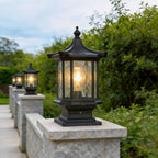 Vintage European Lantern Pillar Outdoor Light