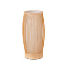 Handwoven Japanese Bamboo LED Table Lamp - Vintage Style