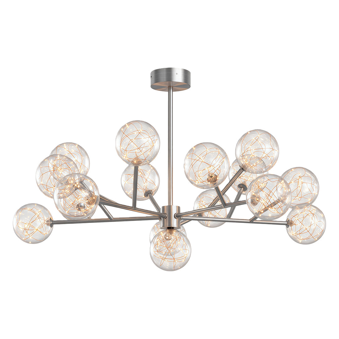 Contemporary Glass Globe Chandelier - Starry Sky Ceiling Light