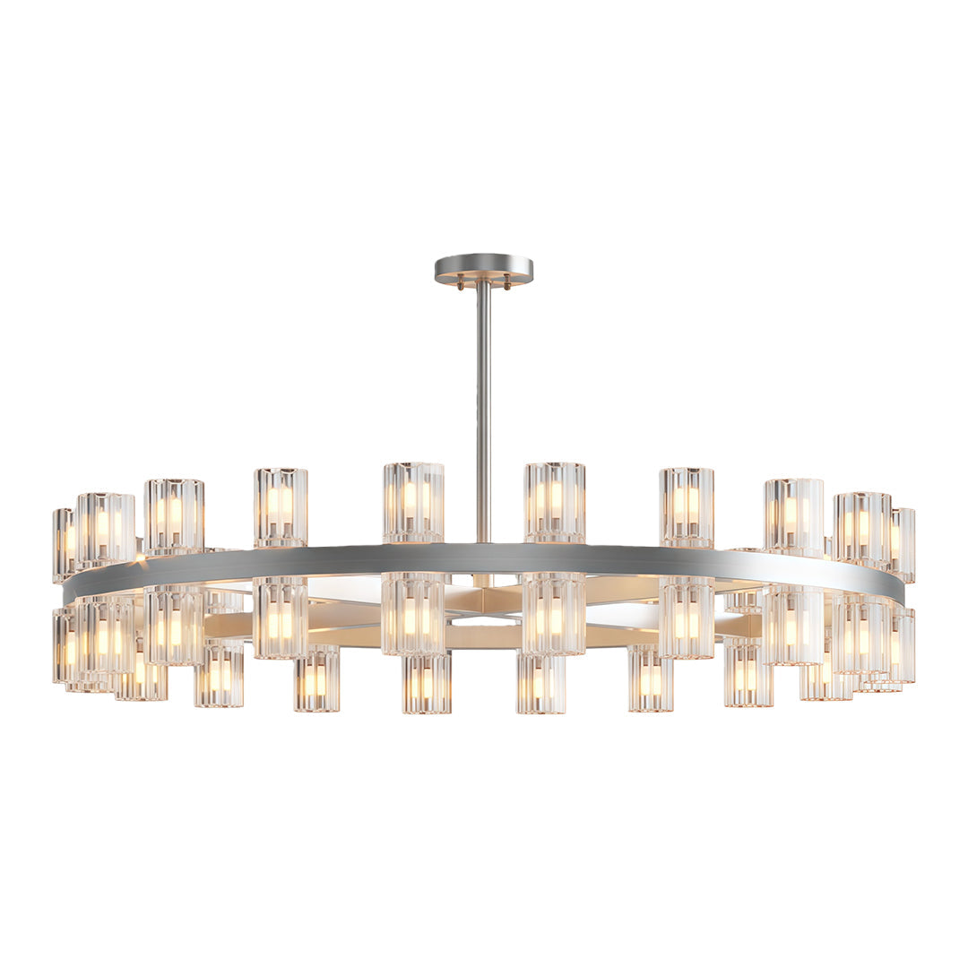 Premium Crystal Chandelier with Copper Ceiling Fixture