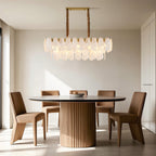 Midcentury Modern Copper and Glass Chandelier