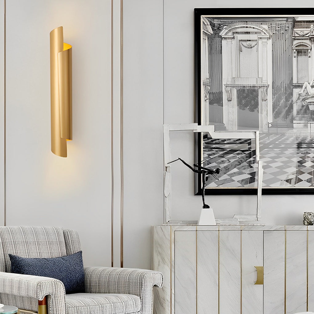 Modern Minimalist Metal LED Scroll Wall Sconce