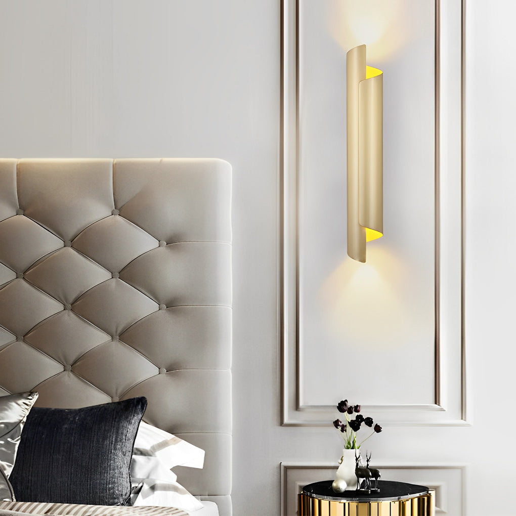 Modern Minimalist Metal LED Scroll Wall Sconce