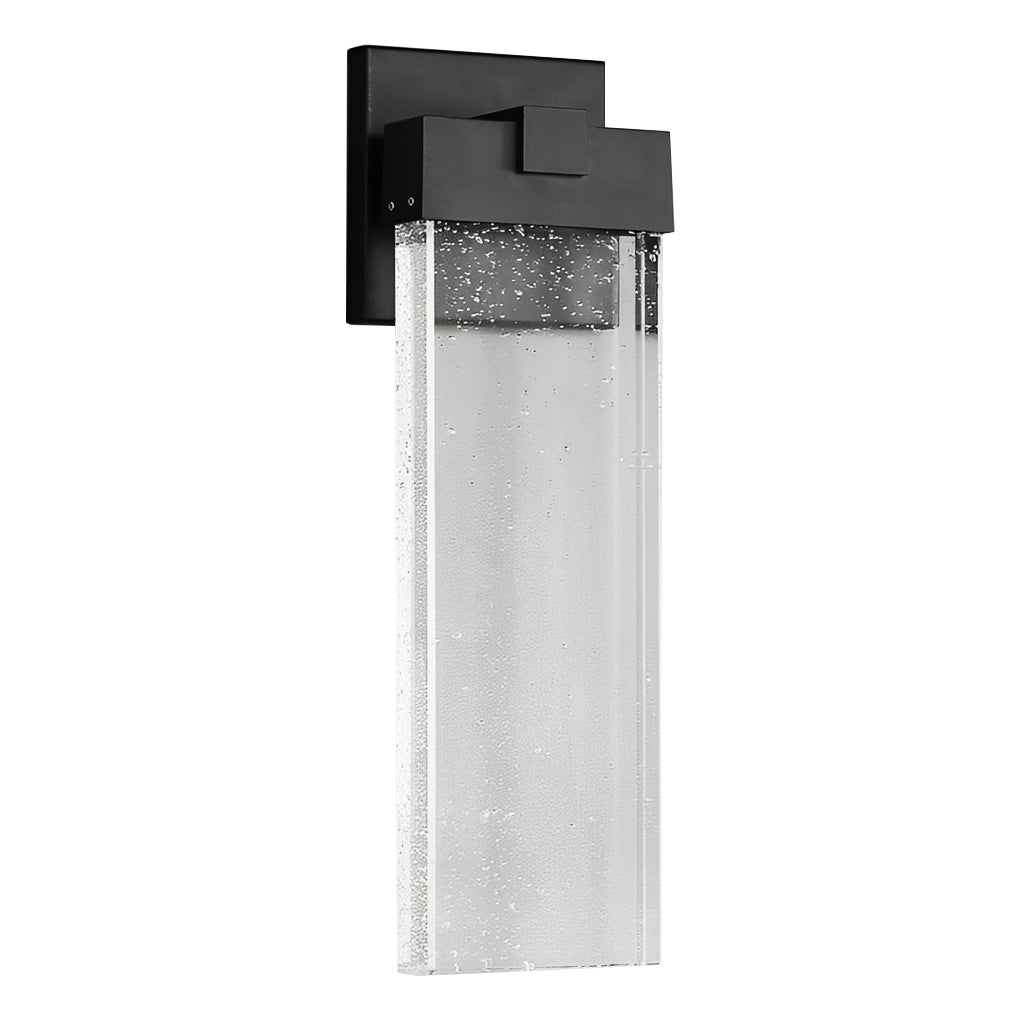 Rectangular LED Seeded Crystal Outdoor Wall Light