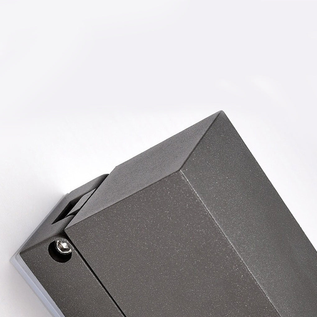 Premium Waterproof Black LED Square Sensor Wall Light for Outdoor Use