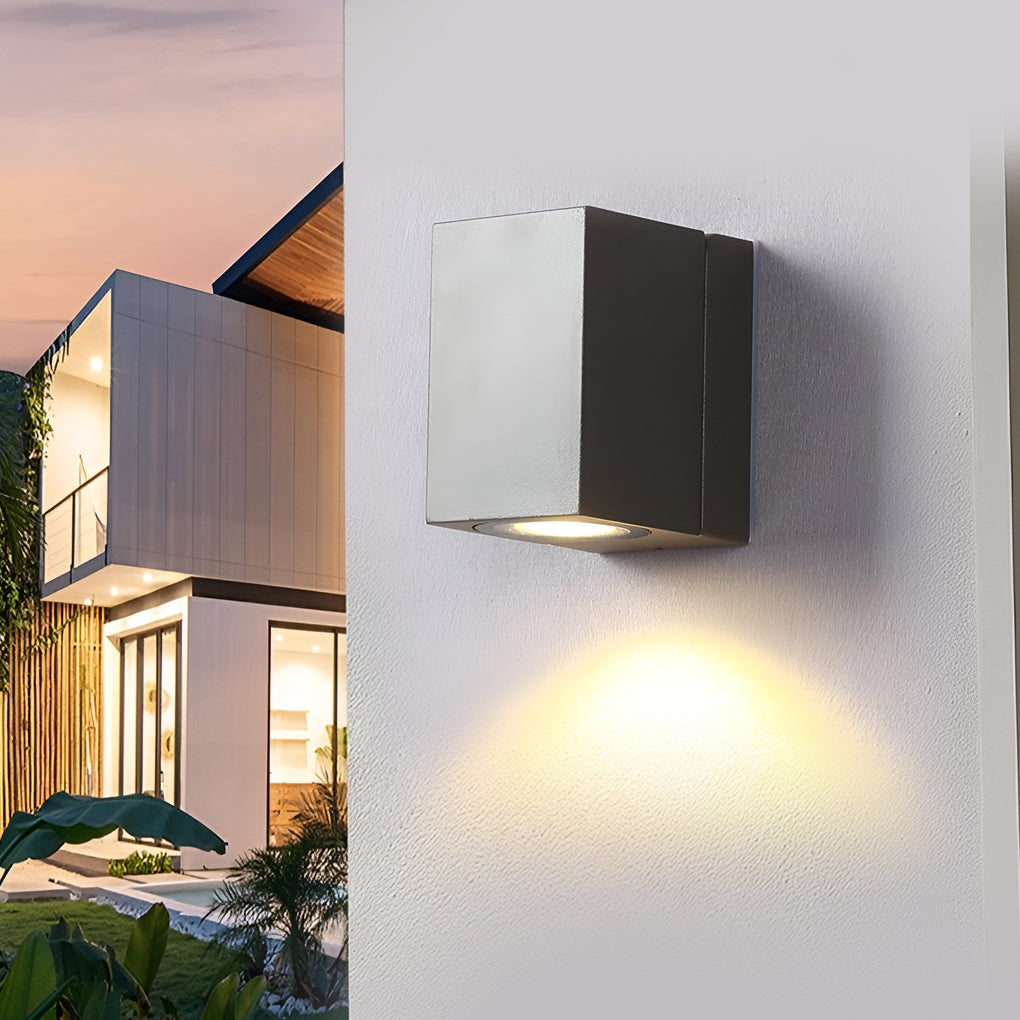 Premium Waterproof Black LED Square Sensor Wall Light for Outdoor Use