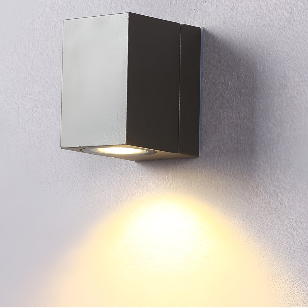 Premium Waterproof Black LED Square Sensor Wall Light for Outdoor Use