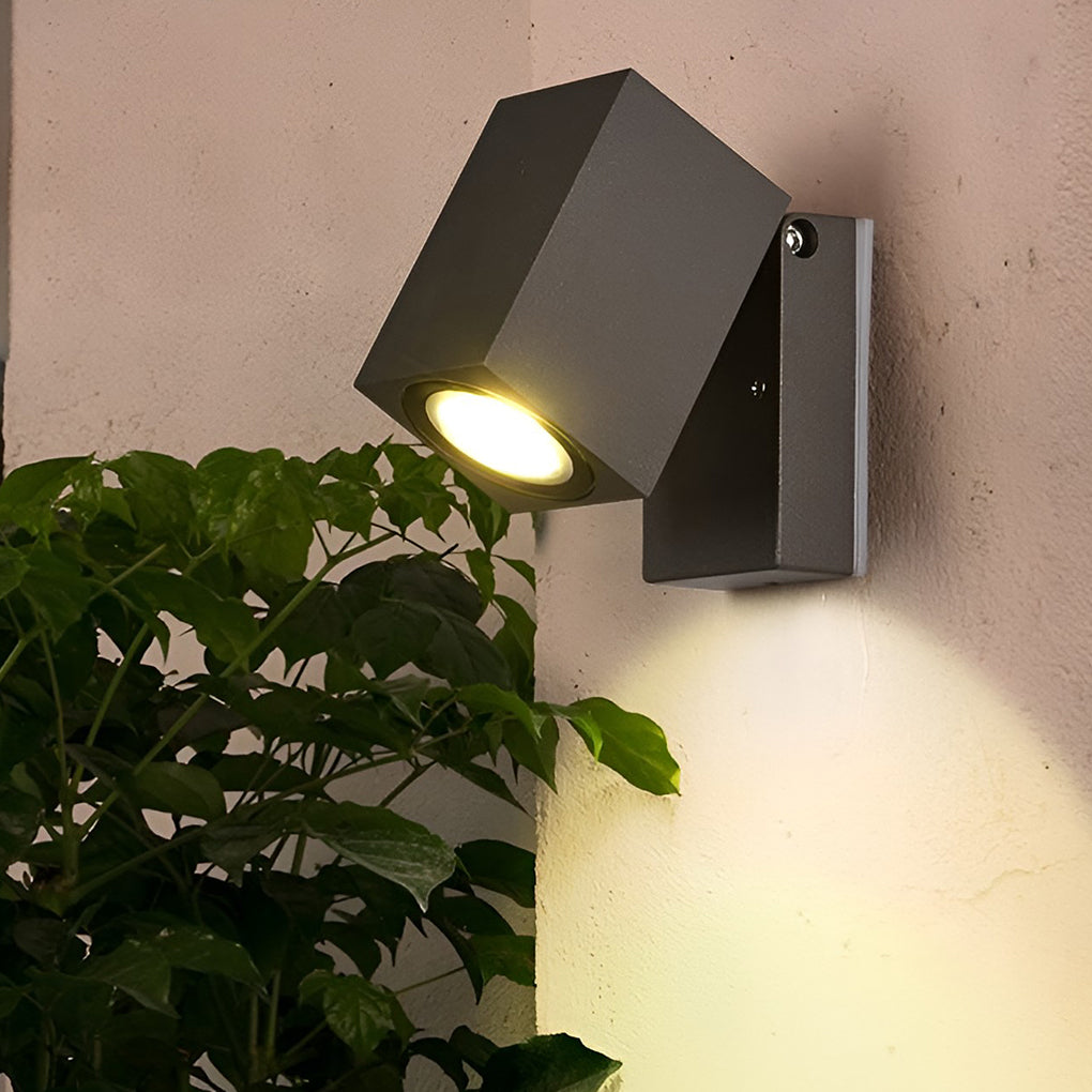 Premium Waterproof Black LED Square Sensor Wall Light for Outdoor Use