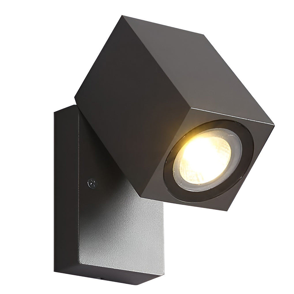 Premium Waterproof Black LED Square Sensor Wall Light for Outdoor Use