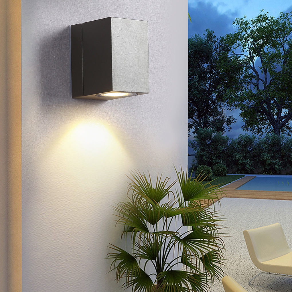 Premium Waterproof Black LED Square Sensor Wall Light for Outdoor Use