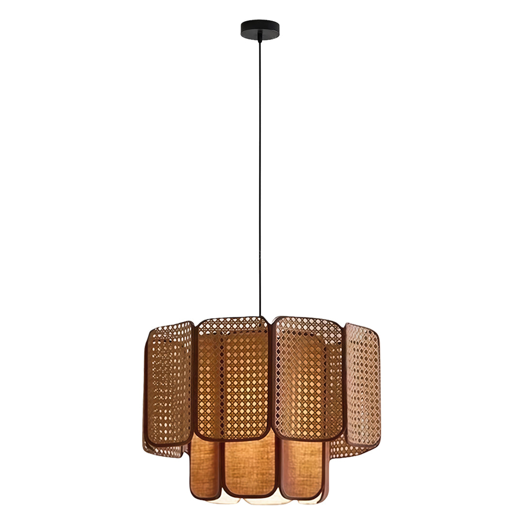 Japanese Zen Bamboo Pendant Light - Rattan Ceiling Fixture