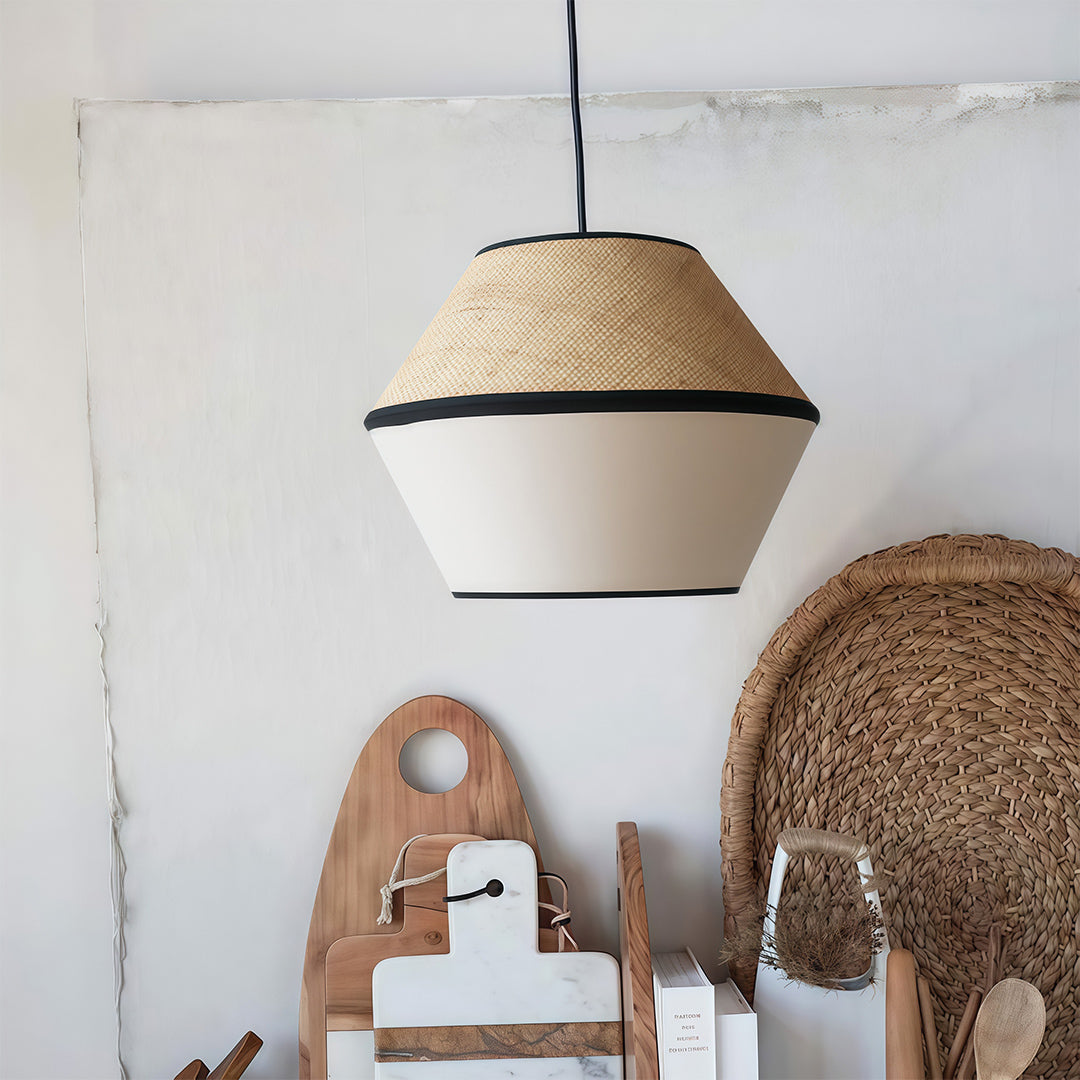 Japanese-Style Pendant Fabric Ceiling Light Shade
