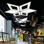 Contemporary Black LED Multi-Diamond Chandelier Ceiling Light