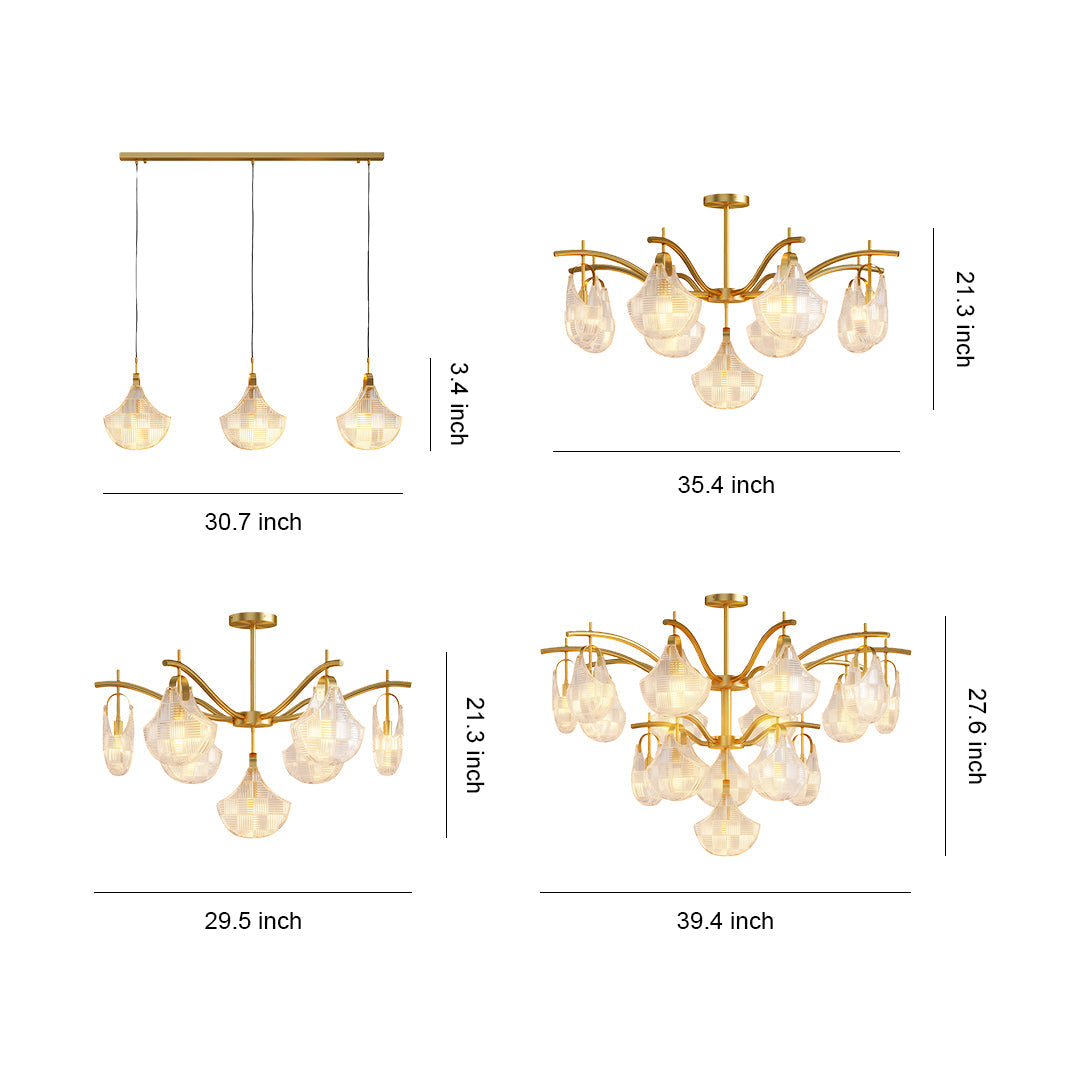 Modern Luxury Shell Chandelier Ceiling Light