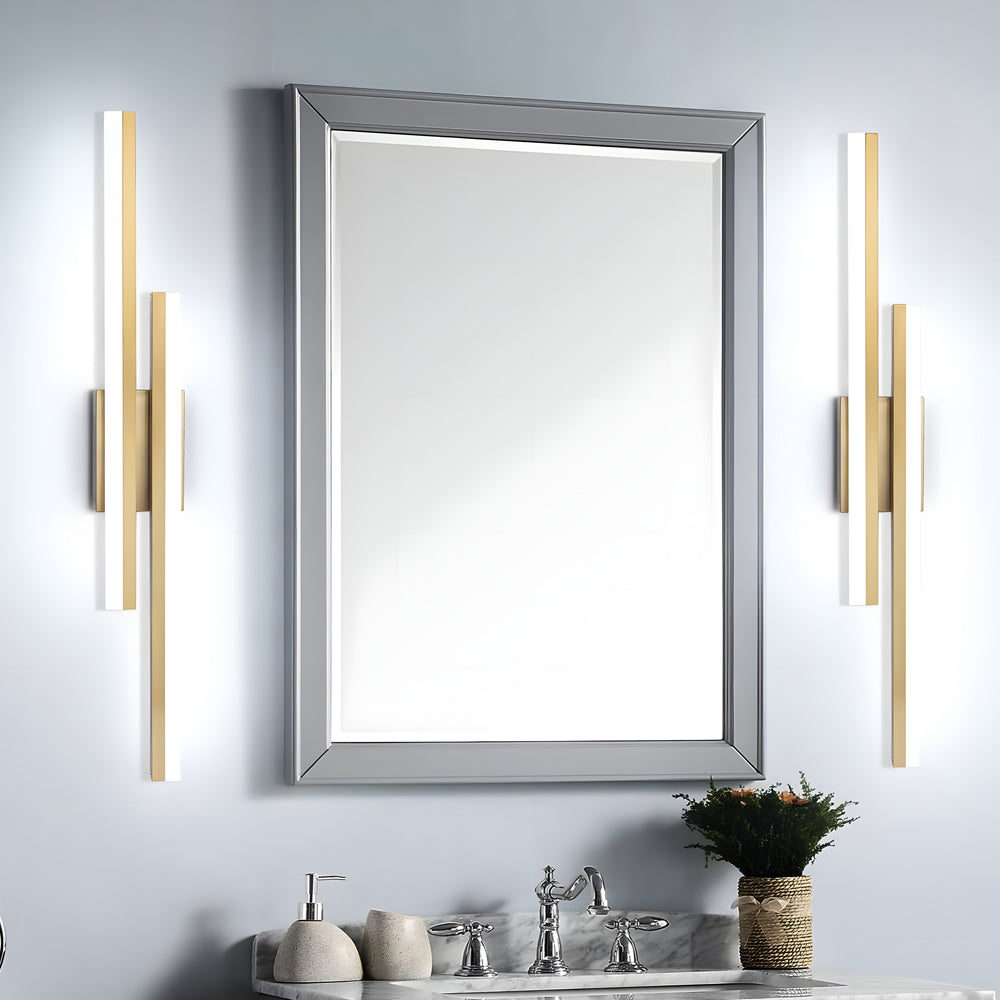 Modern Asymmetric Metal Side Vanity Lights for Bathroom