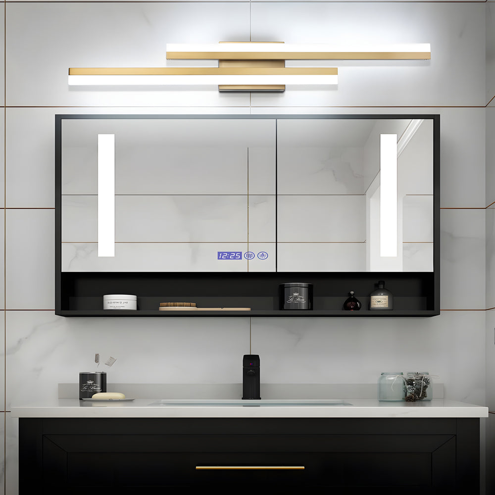 Modern Asymmetric Metal Side Vanity Lights for Bathroom