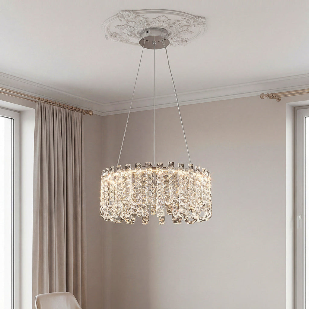 Modern Minimalist Crystal Chandelier - Luxury Ceiling Light