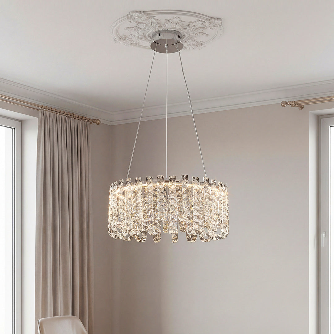Modern Minimalist Crystal Chandelier - Luxury Ceiling Light