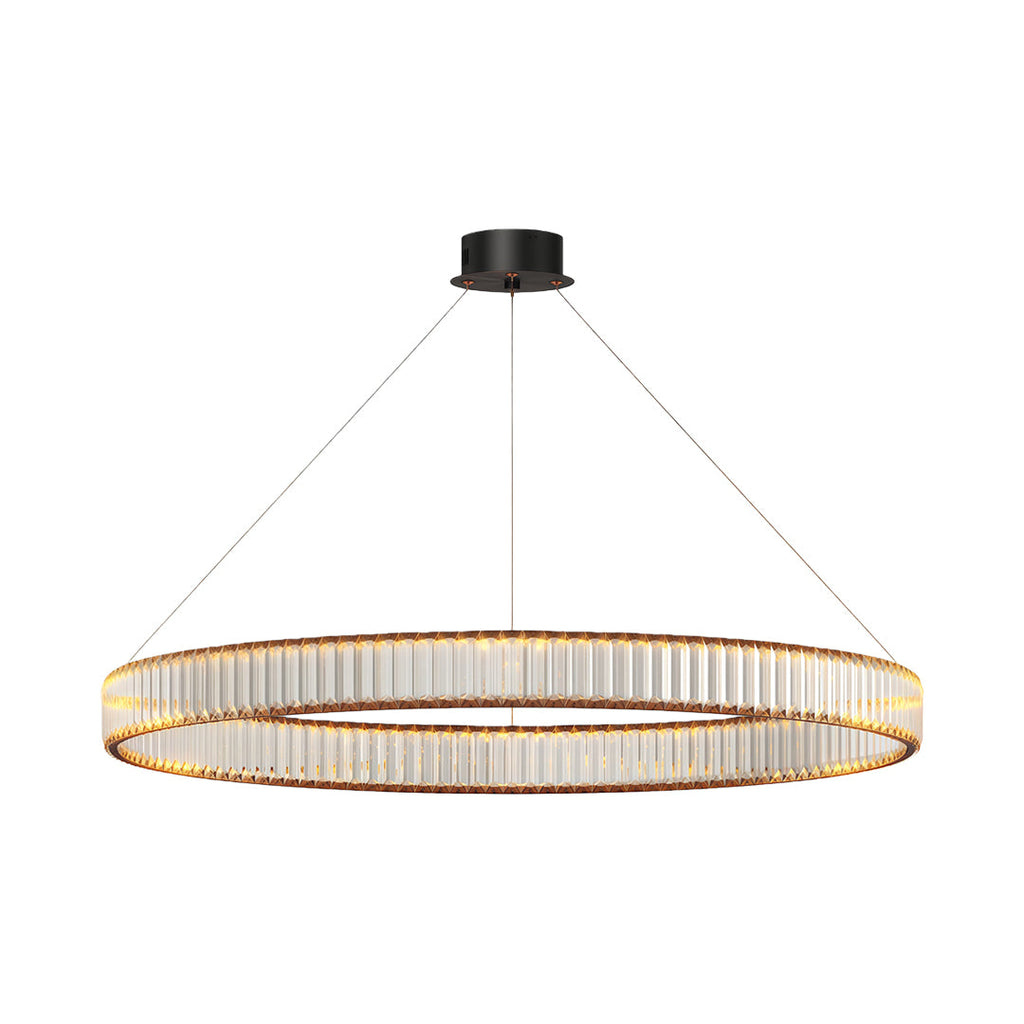 Premium Crystal Round Chandelier - Elegant Ceiling Light