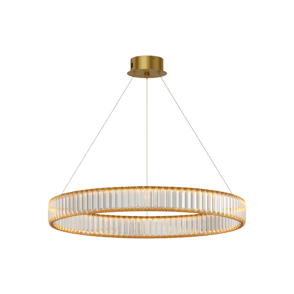 Premium Crystal Round Chandelier - Elegant Ceiling Light