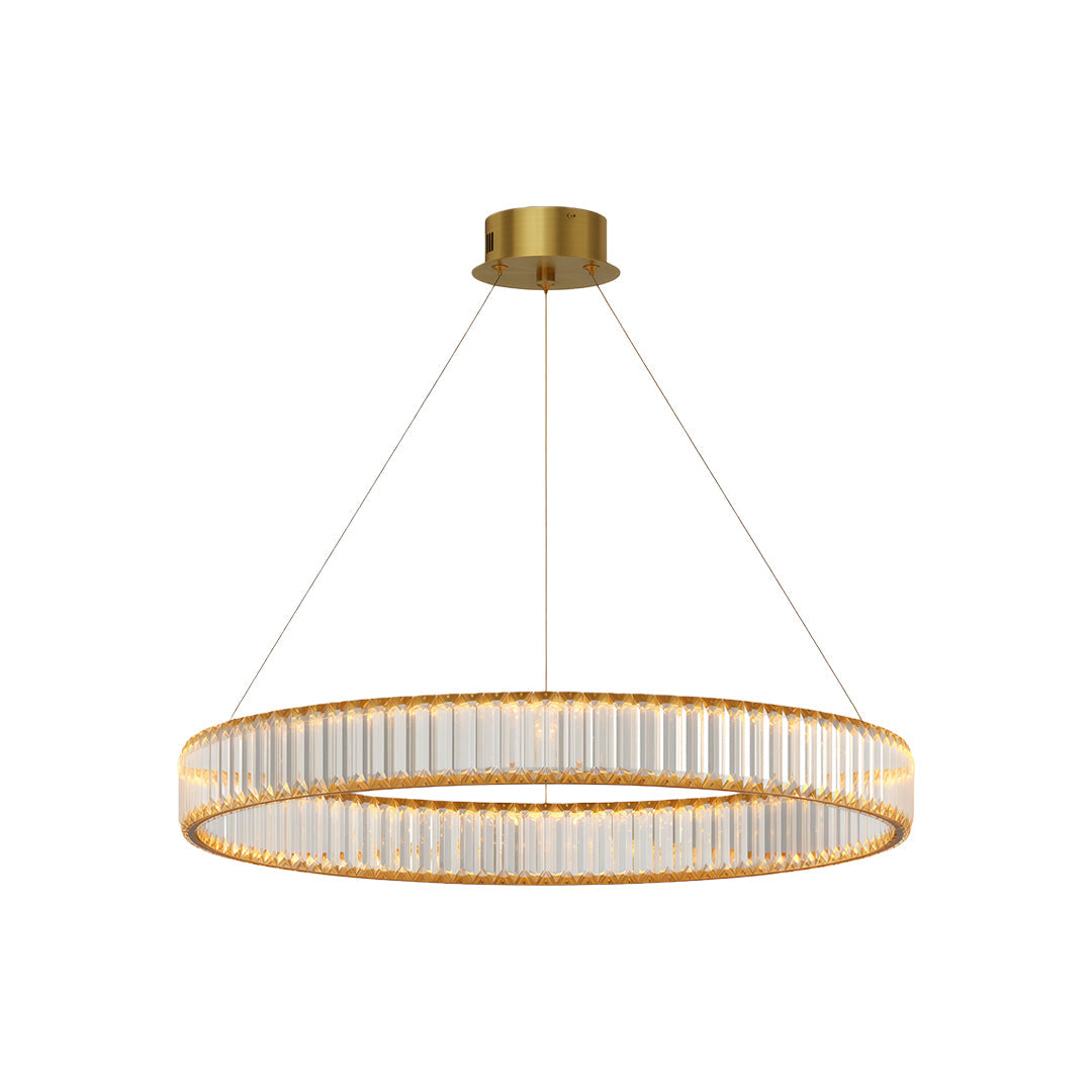 Premium Crystal Round Chandelier - Elegant Ceiling Light