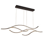 Wavy Curved LED Pendant Light - Modern Metal Ceiling Fixture