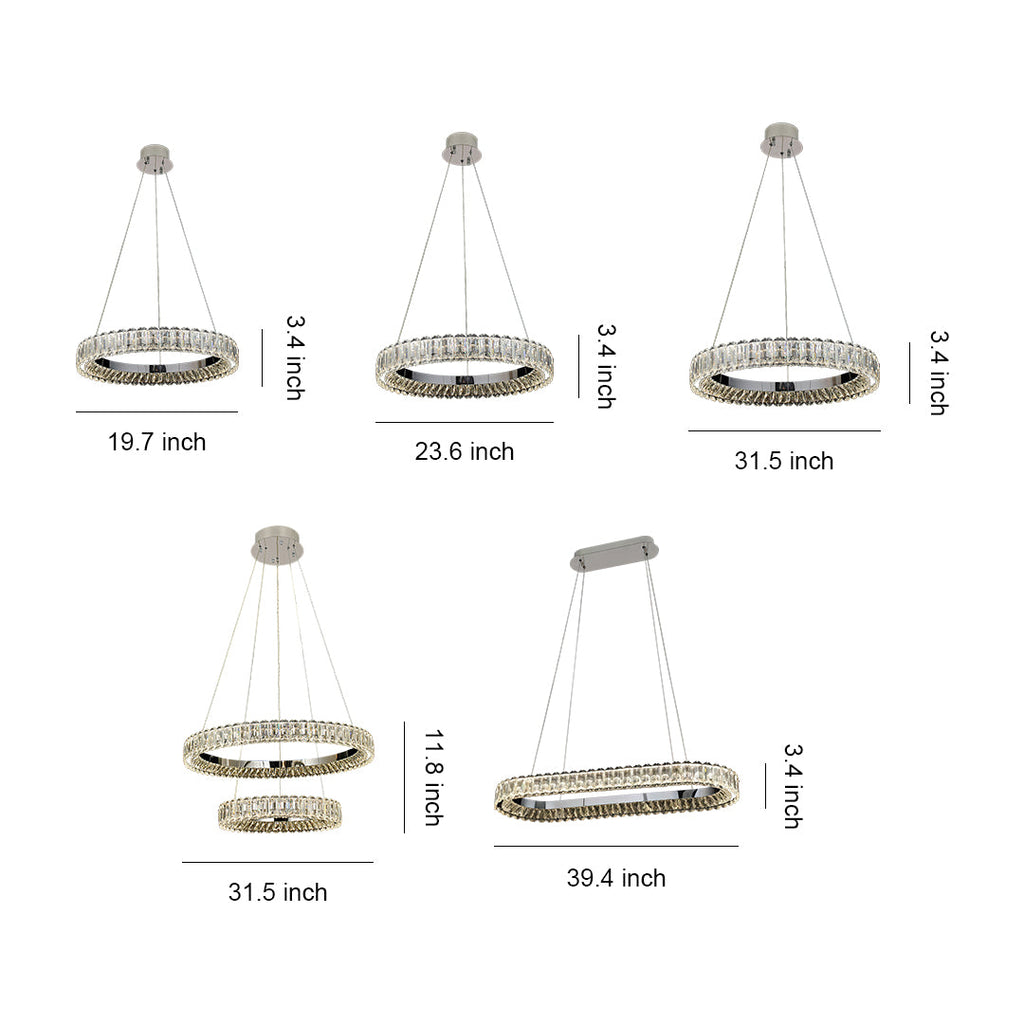 Minimalist Luxury Circle Chandelier - Elegant Ring Ceiling Light