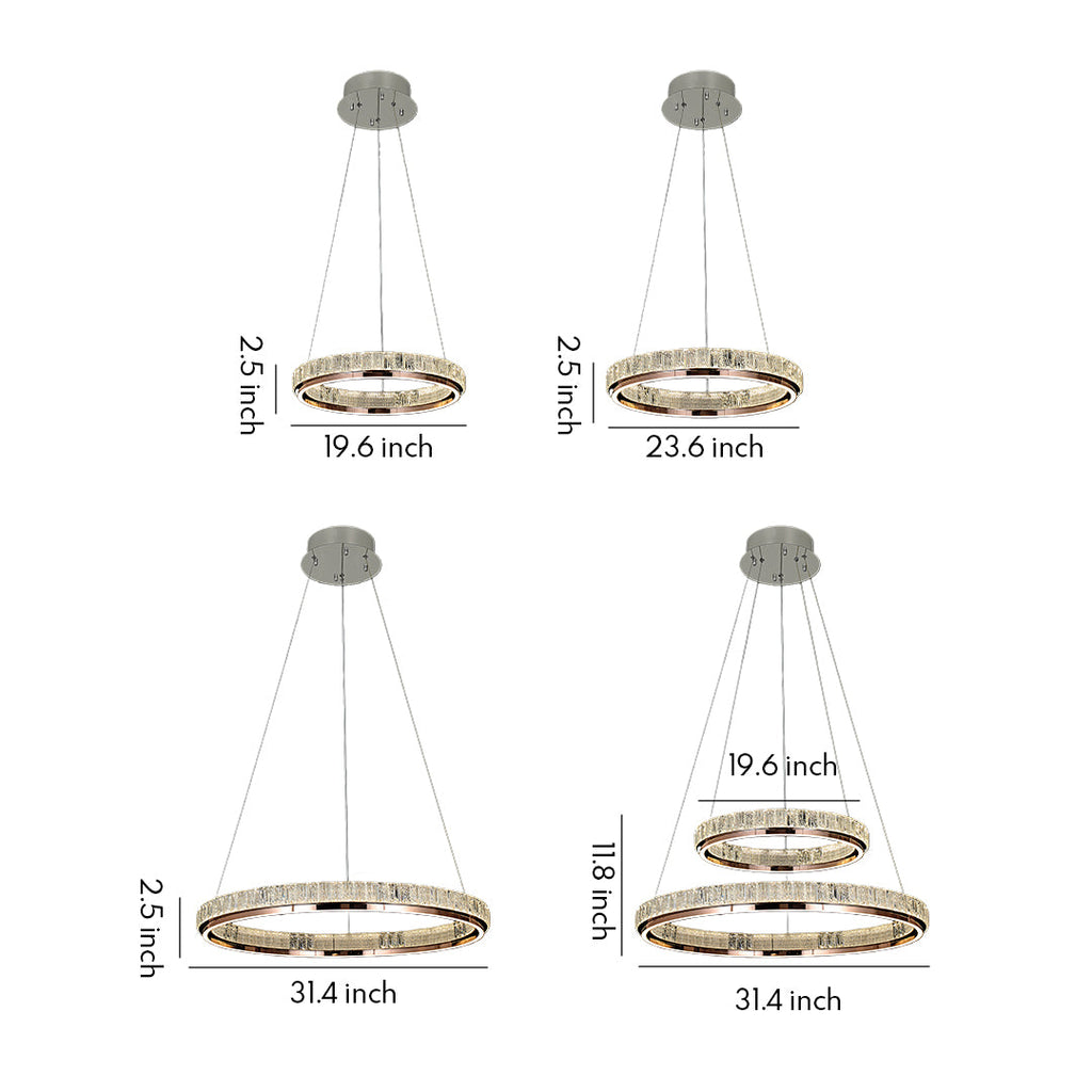 Premium Round Crystal Chandelier Ceiling Light