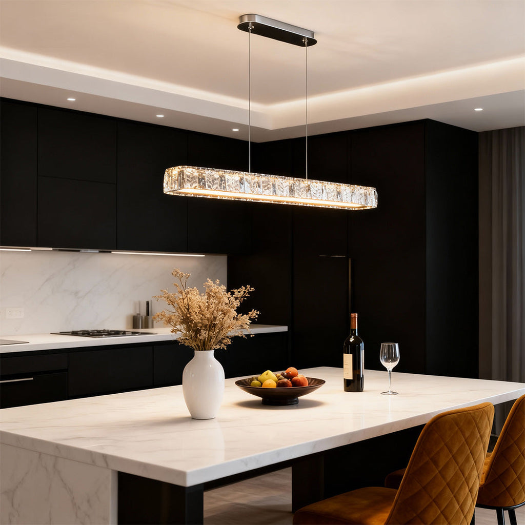 Minimalist Gold Linear Pendant Light - Modern Luxury Ceiling Fixture