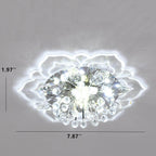 Elegant Crystal Flower LED Flush Mount Ceiling Light