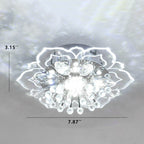 Elegant Crystal Flower LED Flush Mount Ceiling Light