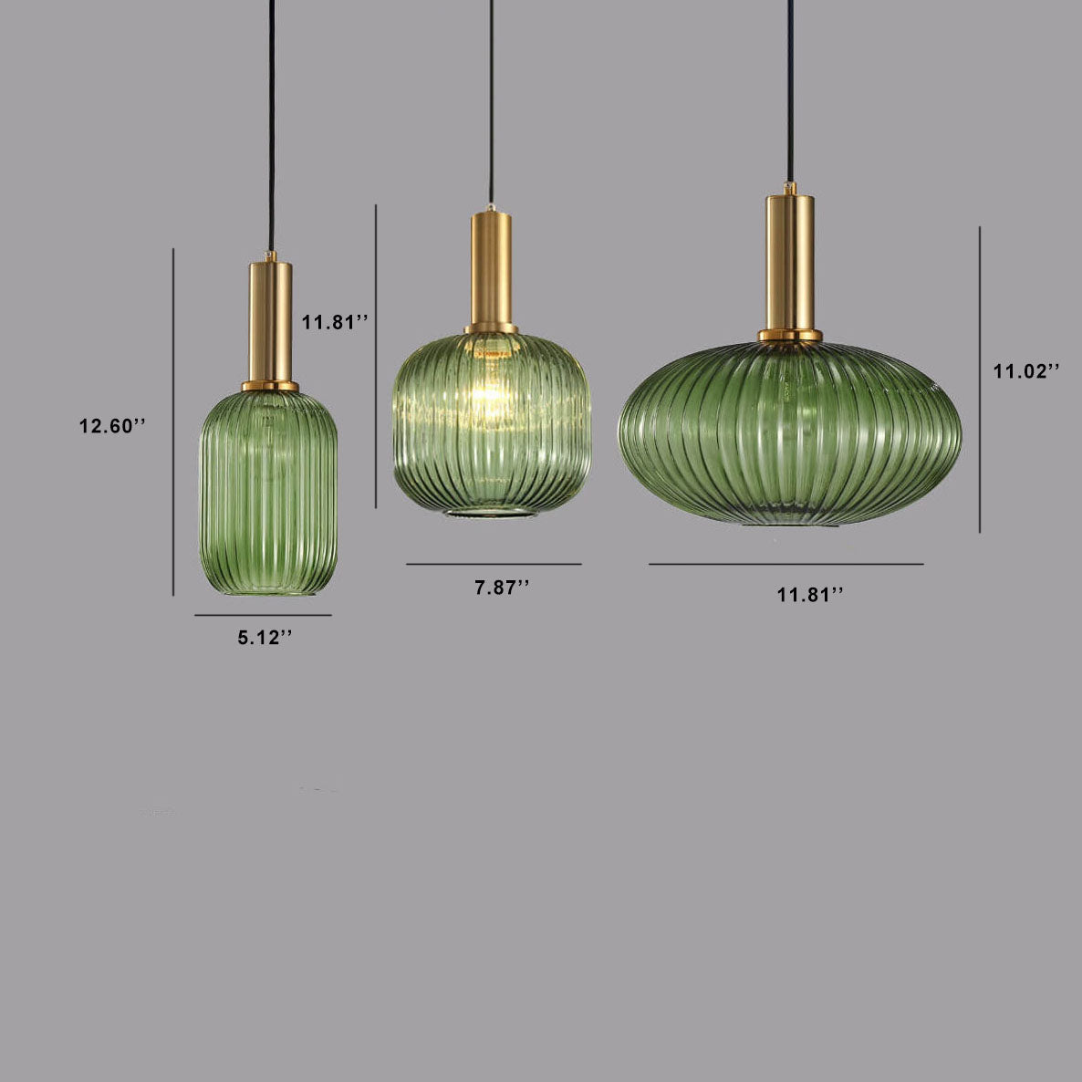 Striped Glass 1-Light Lantern Pendant
