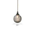 Vintage Lotus Glass Globe Pendant Light