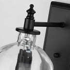 Industrial Skull Wall Sconce with Glass Shades - Metal Wall Light