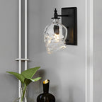 Industrial Skull Wall Sconce with Glass Shades - Metal Wall Light