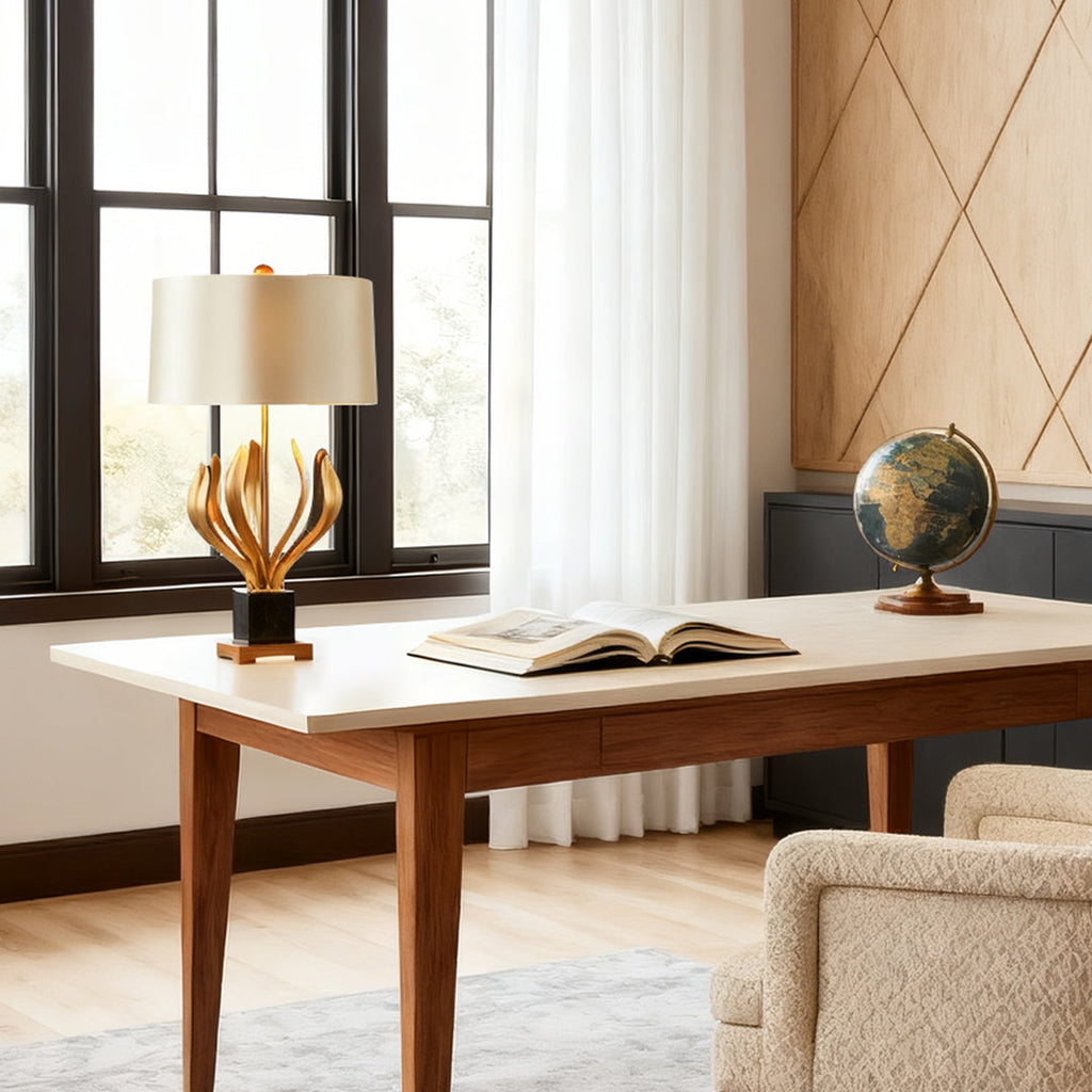 Retro Metal Fabric Shade Table Lamp