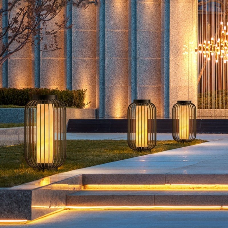 Modern Brown Waterproof Metal Outdoor Lantern