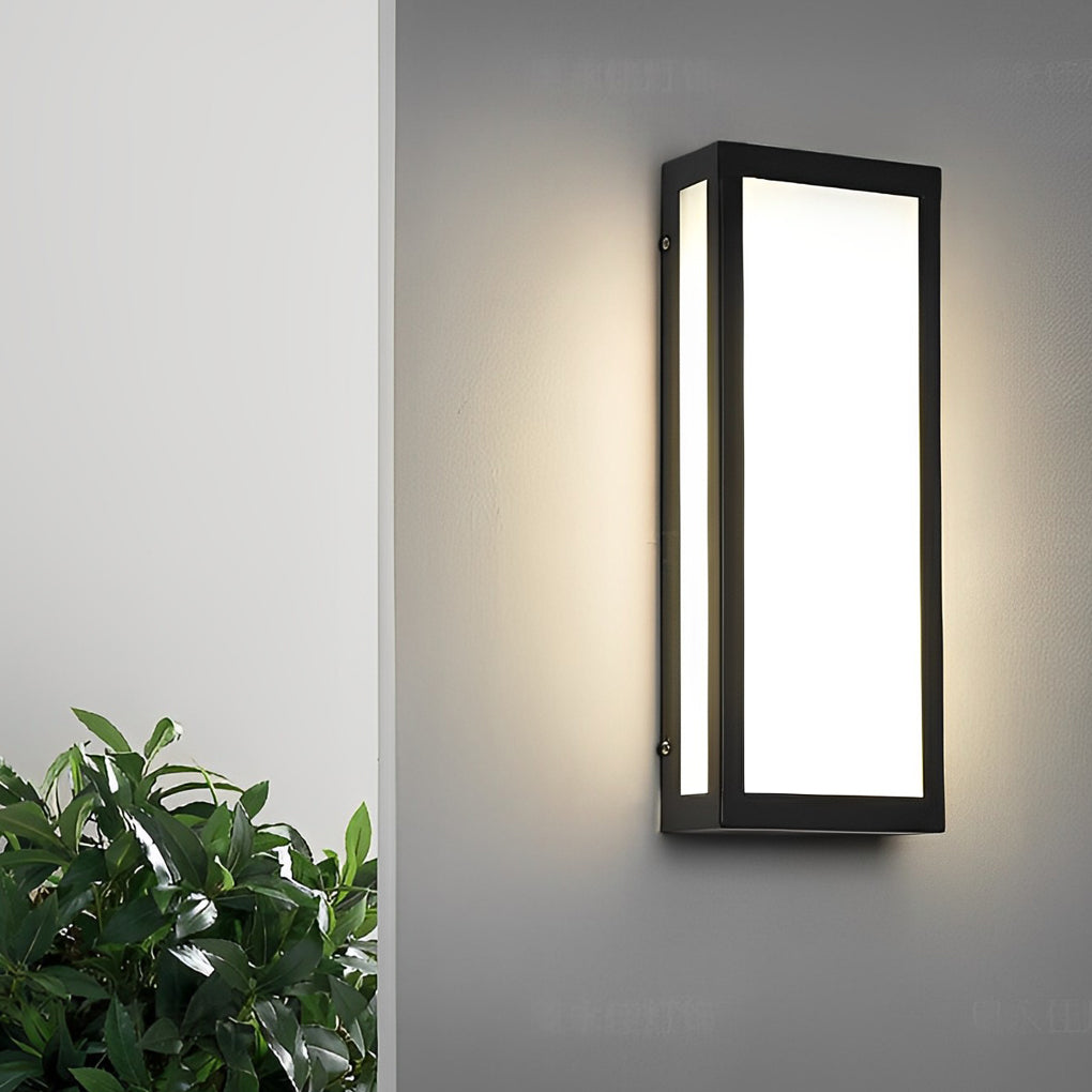 Modern Waterproof LED Rectangle Outdoor Wall Light