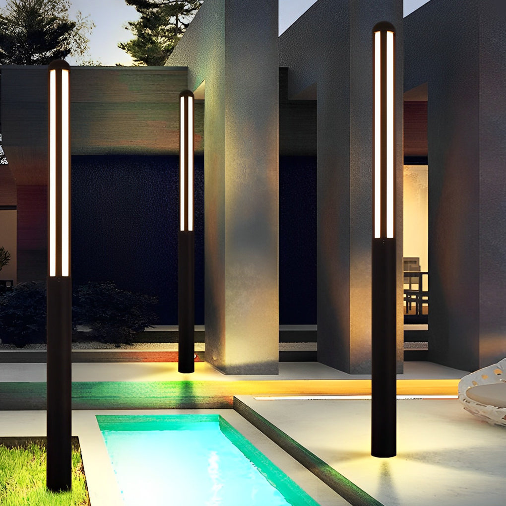 Modern Waterproof LED Tall Garden Bollard Light