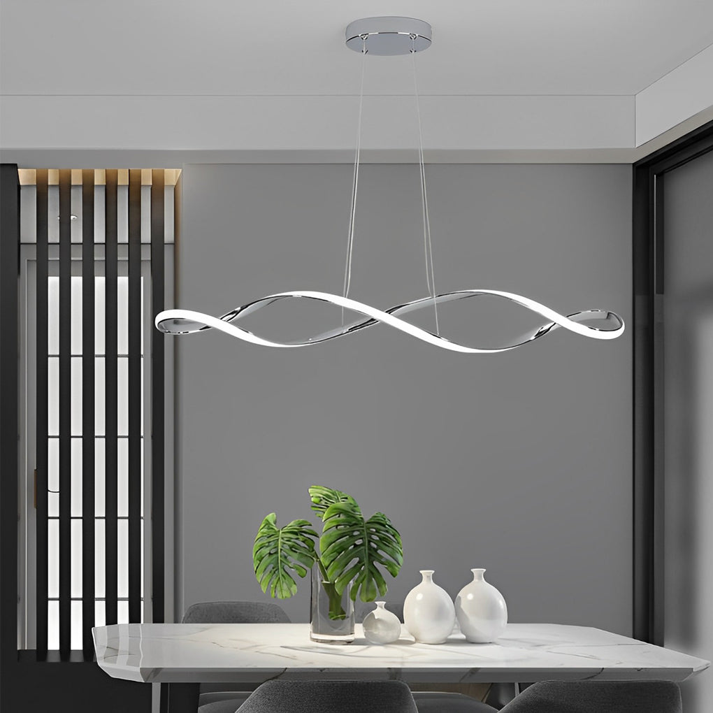 Modern Waveform LED Pendant Light for Stylish Ceilings