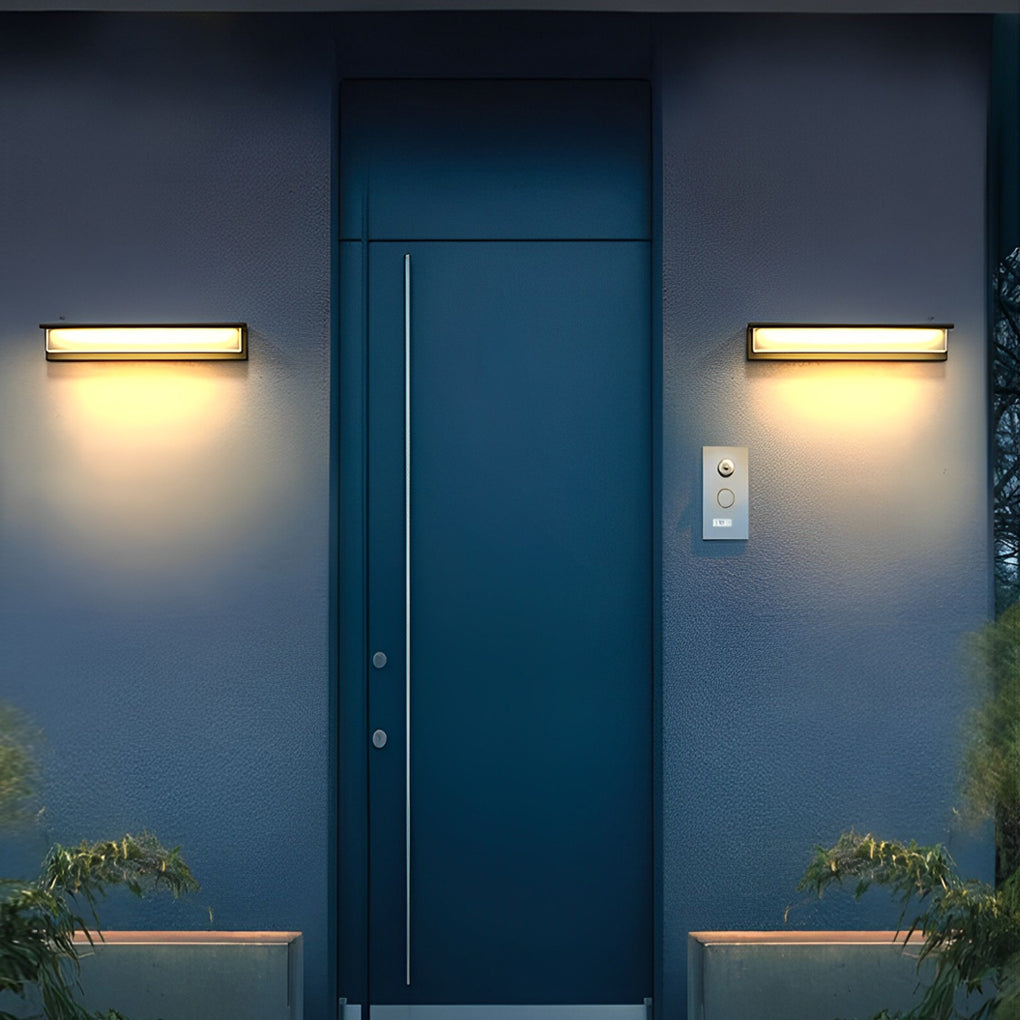 Premium Waterproof LED Rectangular Wall Light for Front Porches