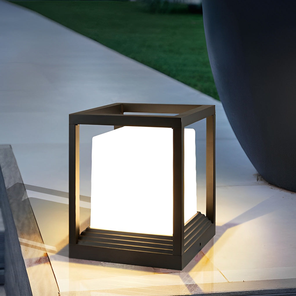 Premium Waterproof LED Square Garden Pedestal Light