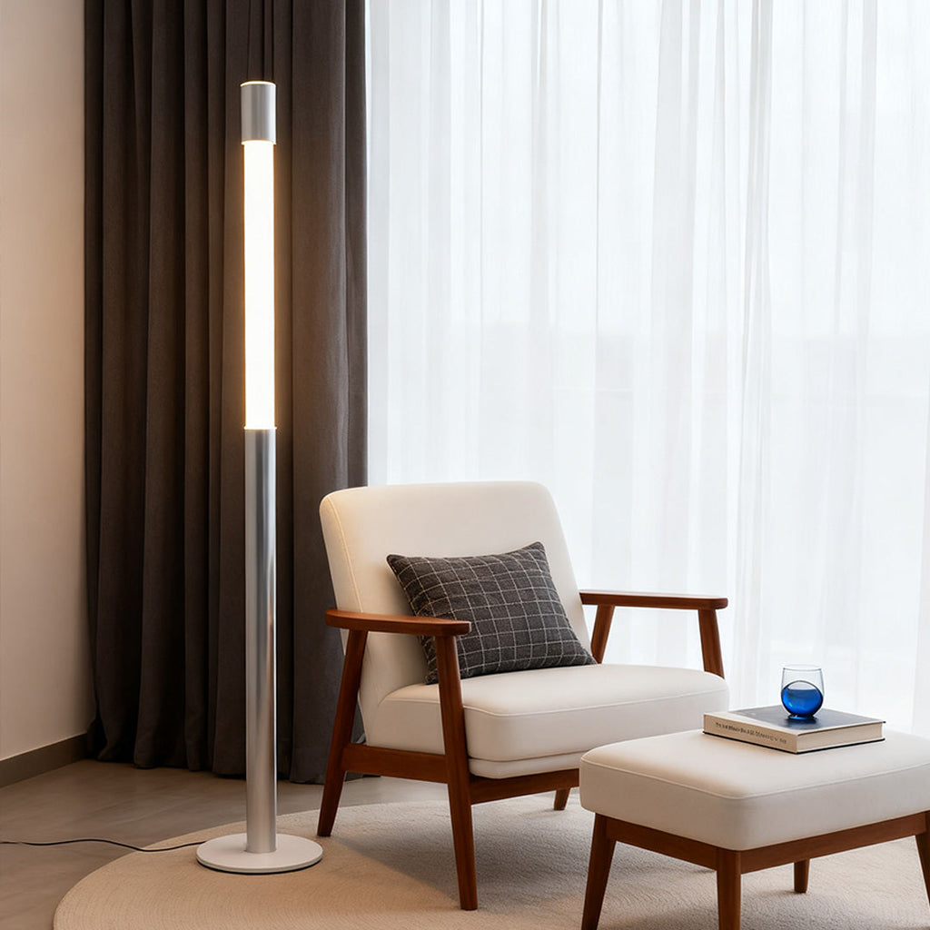 Elegant Gray Italian Floor Lamp - Minimalist Design