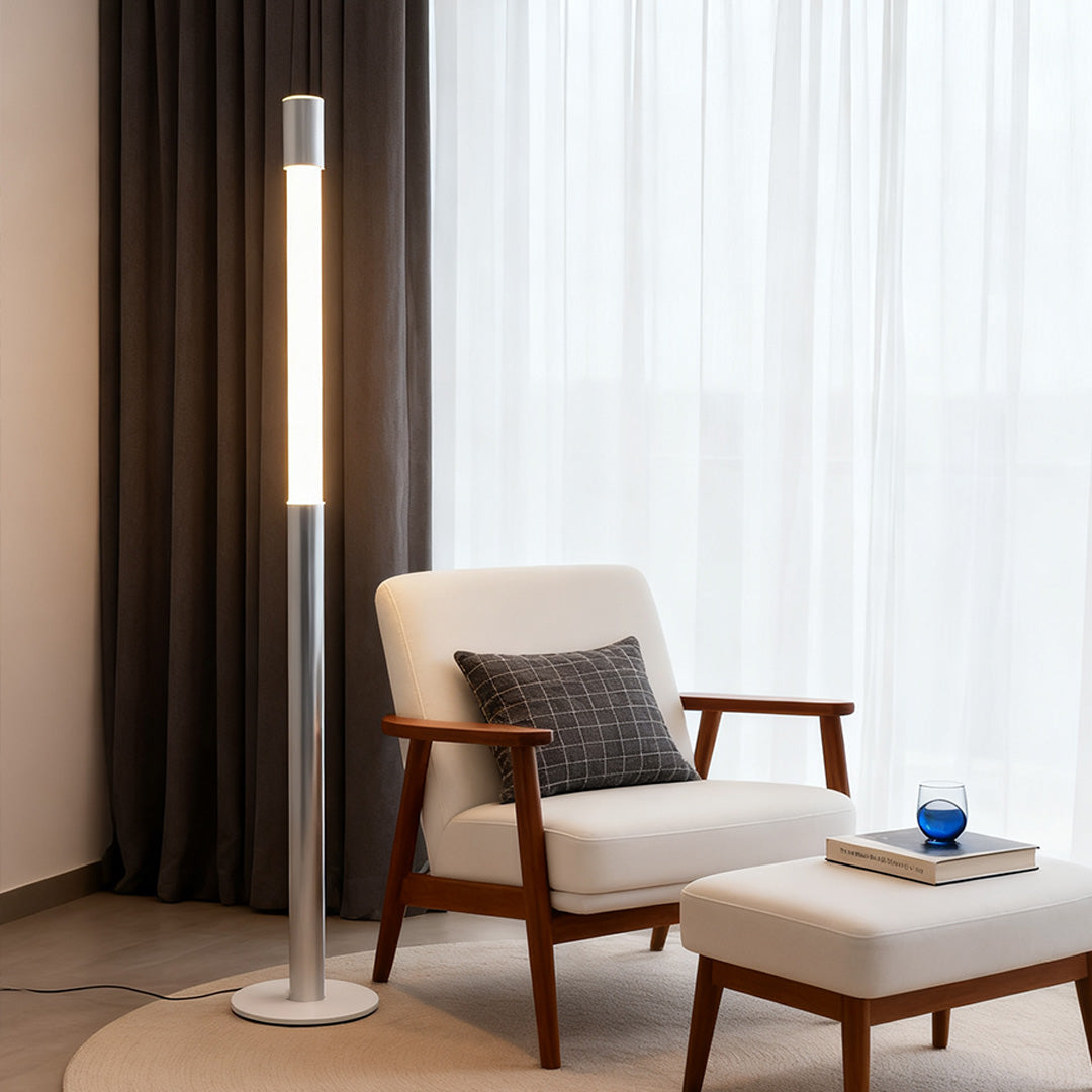 Elegant Gray Italian Floor Lamp - Minimalist Design