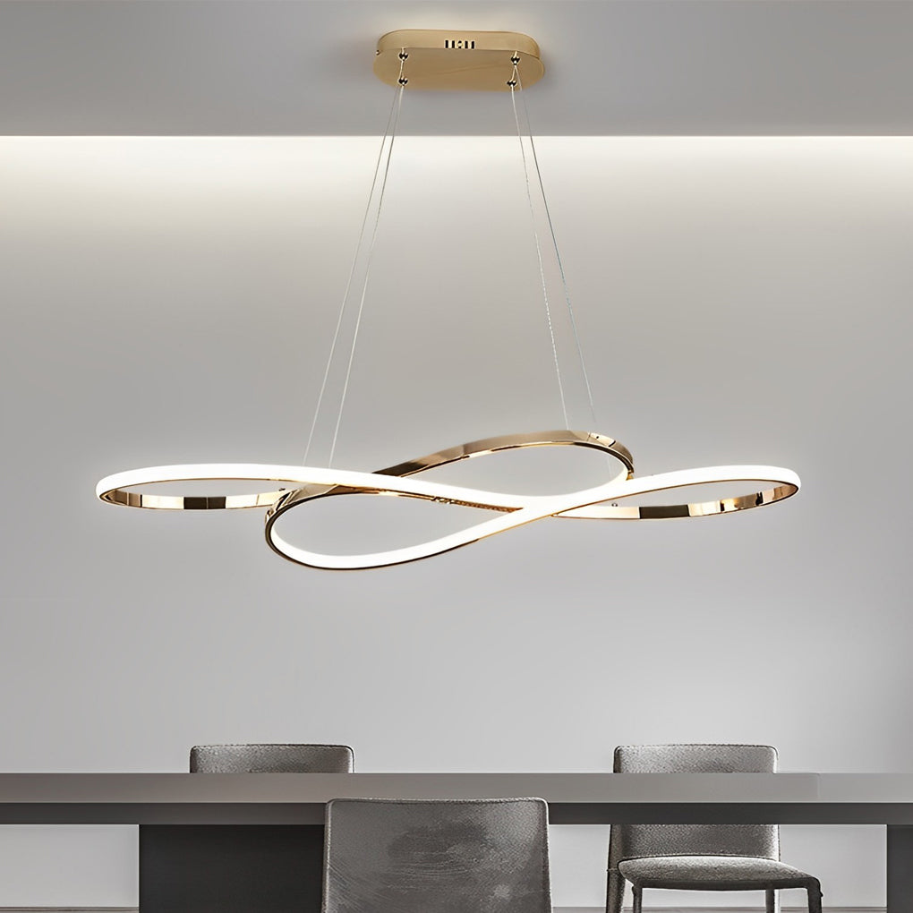 Modern LED Infinity Wave Chandelier - Elegant Ceiling Light