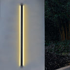 Modern LED Linear Wall Light - Long Black Outdoor Fixture