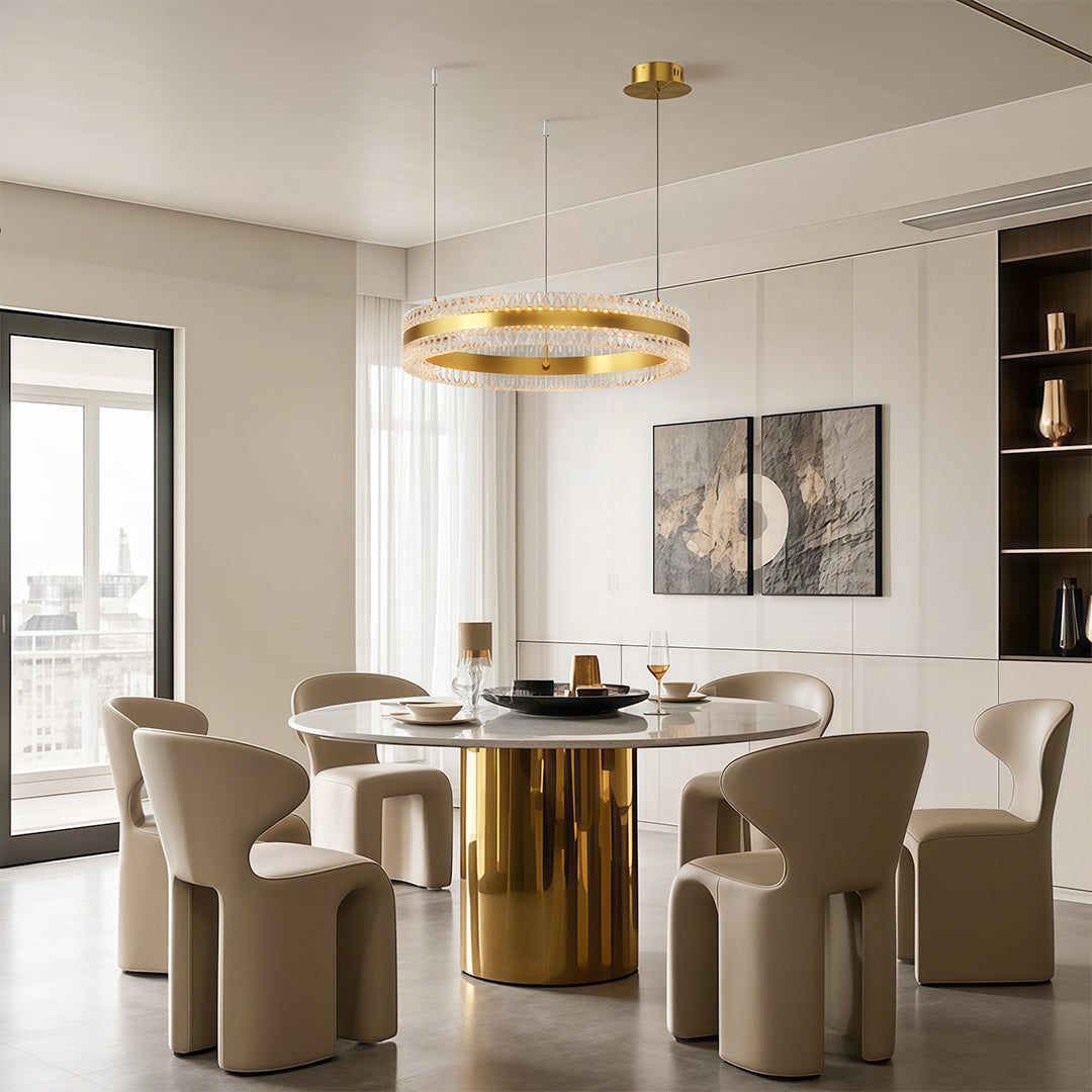 Minimalist Luxury Circular Chandelier - Modern Ceiling Light